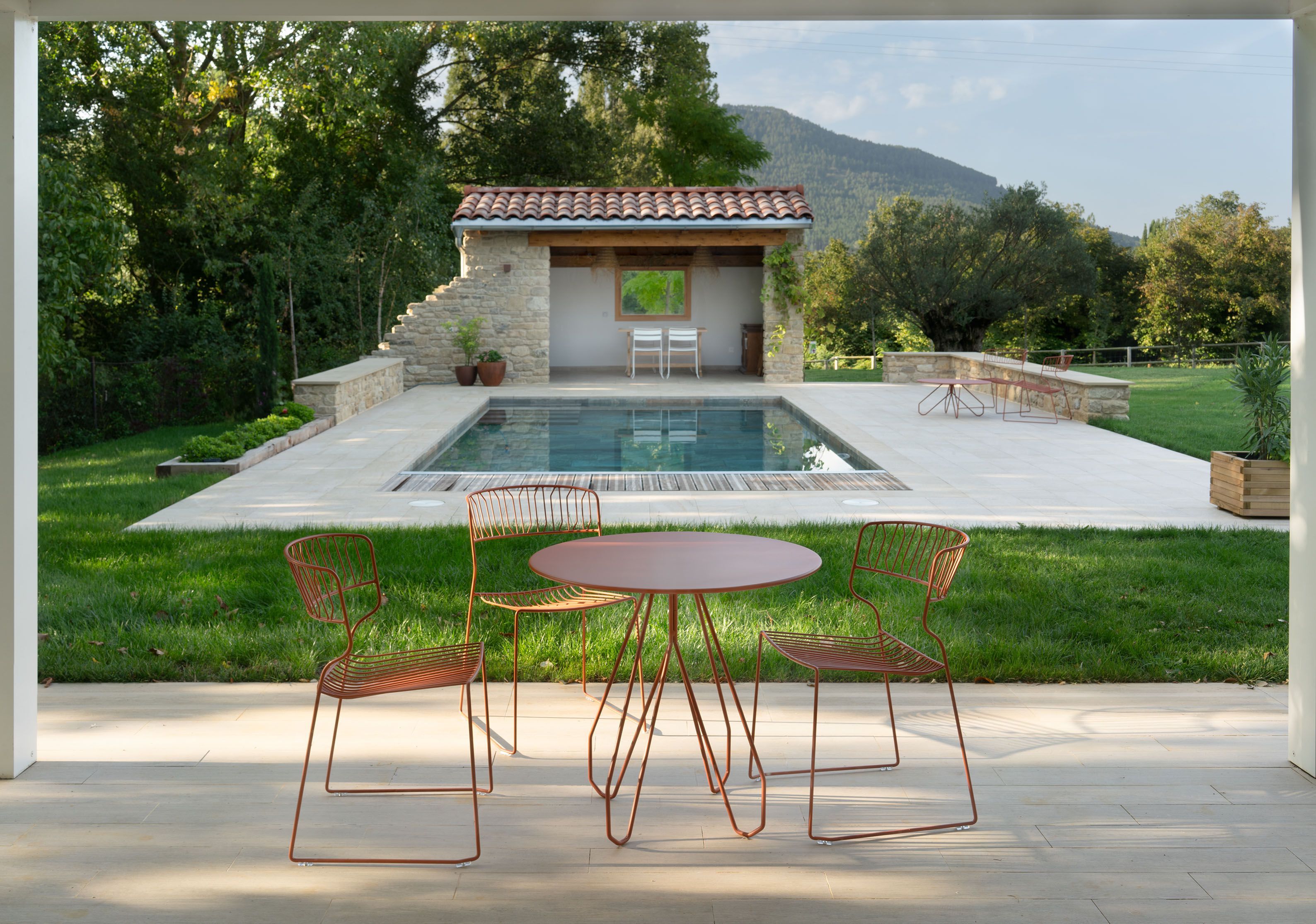 Стальной штабелируемый садовый стул с порошковым покрытием iSimar Мартини ARCH-00089273 - Вид №4