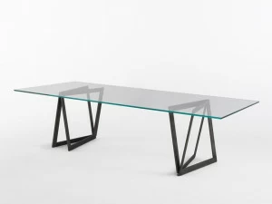 Casamania & Horm Прямоугольный стол из металла и стекла Quadror™