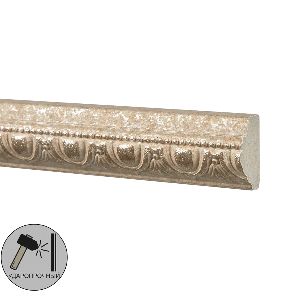 Молдинг настенный полистирол Decomaster 128D-18D бежевый 15х27х2000 мм STLM-2007071