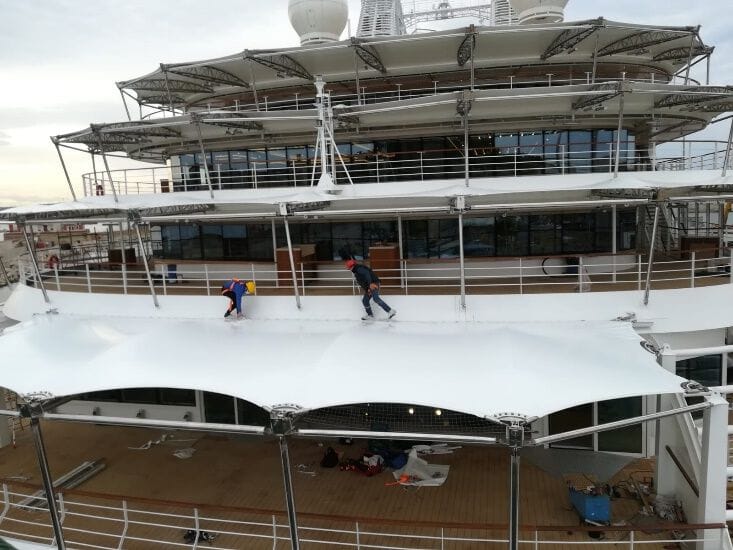 Натяжная конструкция из нержавеющей стали и ПВХ Crestani 2000 CANVAS ARCH-00127774 - Вид №5