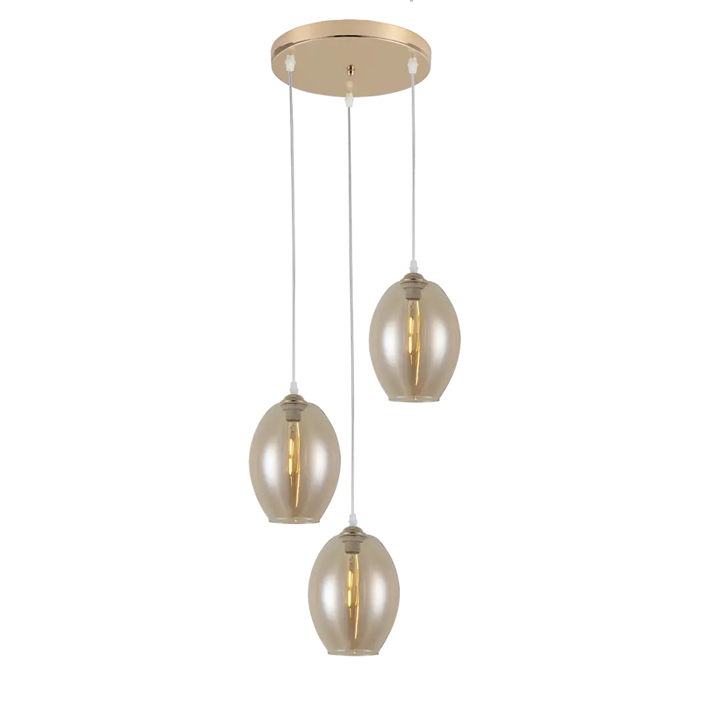 Люстра подвесная Ritter Forli 52535 6 3 лампы Е27 цвет золото 84428177 STLM-2092638  - Вид №1