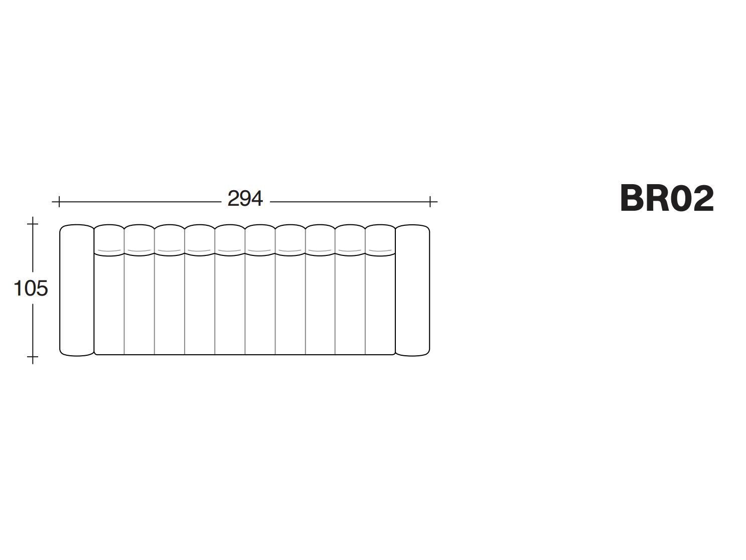 4-местный тканевый линейный диван VALENTINI ARCH-00127827 - Вид №4