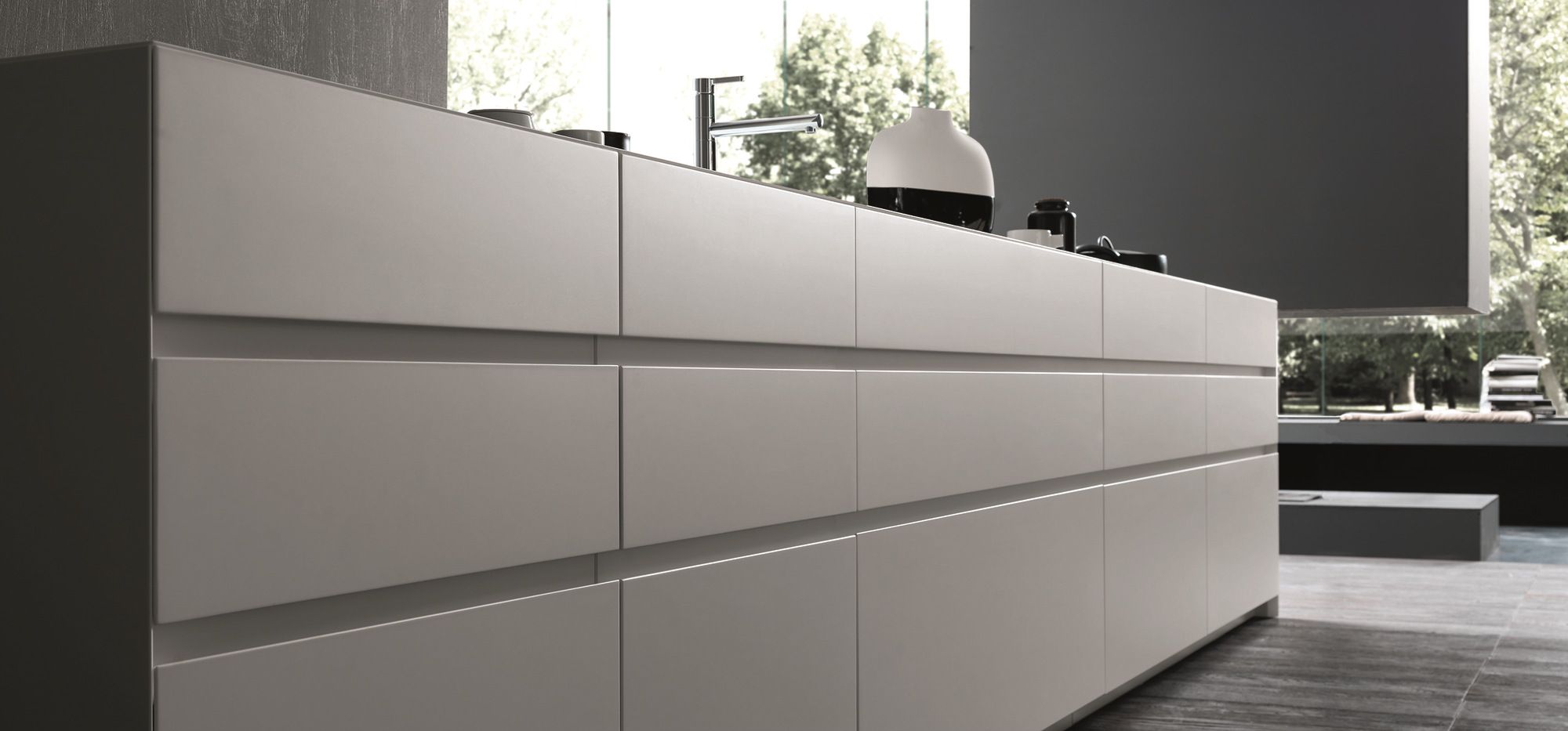 Кухня Corian® с полуостровом MODULNOVA Fly ARCH-00003524 - Вид №3