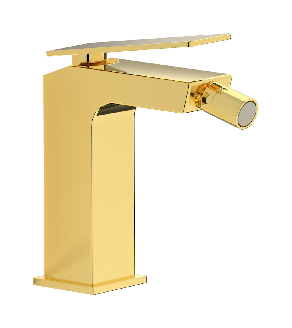 Смеситель для биде на 1 отверстие в комплекте с донным клапаном. WE ARE IB k3220oo Gold K3