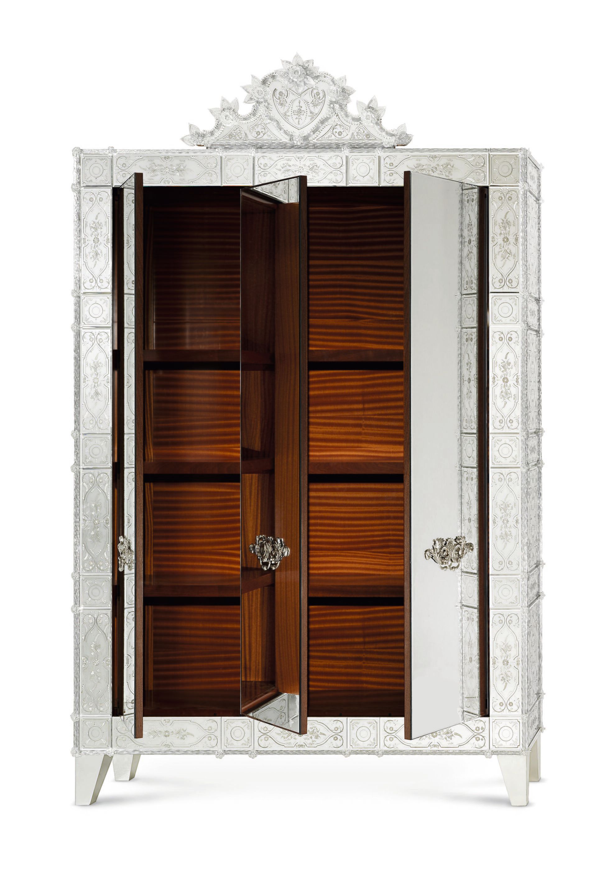 Деревянный и стеклянный шкаф с зеркалом ARTE VENEZIANA VISIR ARCH-00033632 - Вид №1