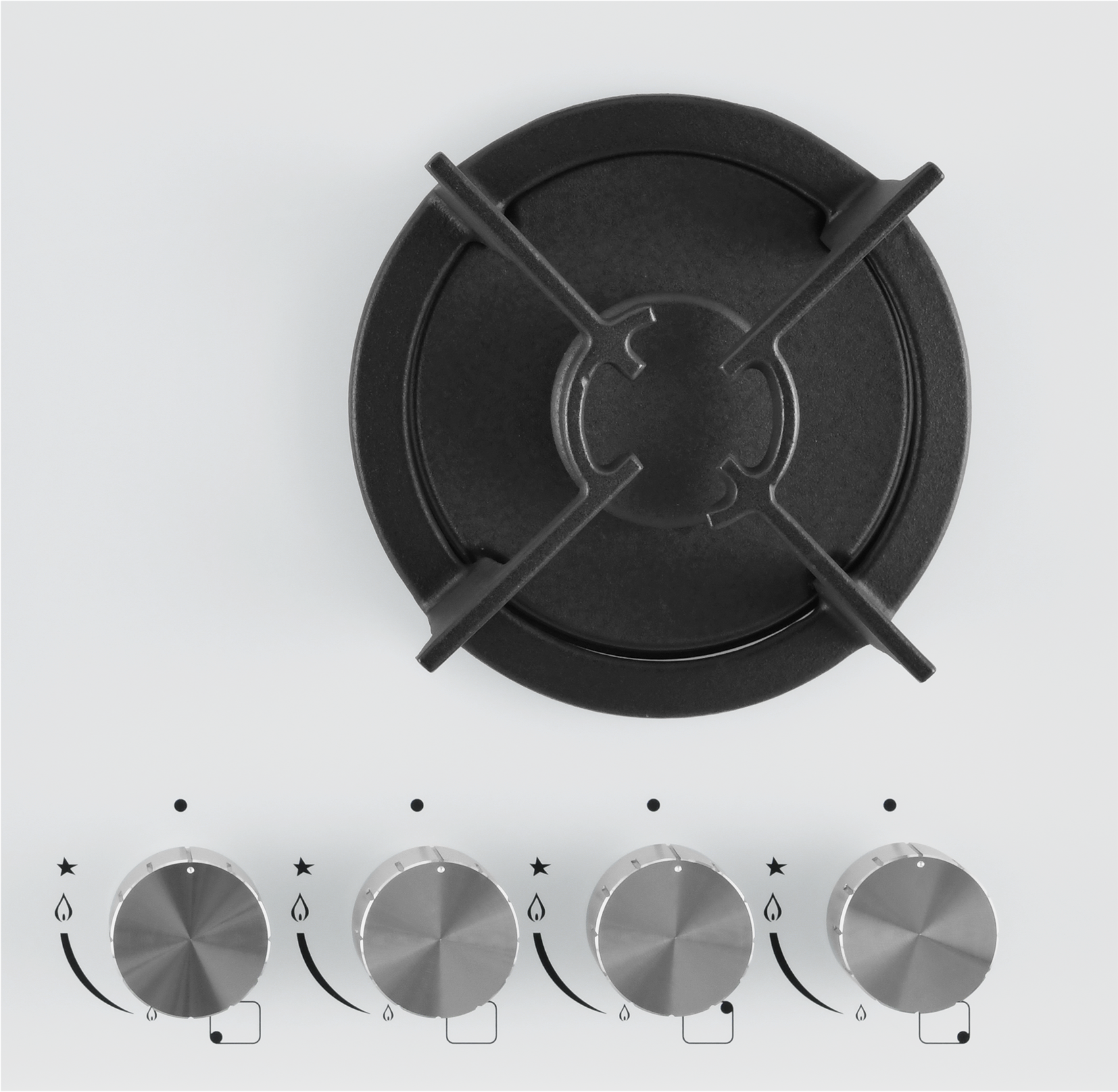 9175445 Газовая варочная поверхность ZUGEL ZGH603W STDN-0062244 - Вид №7