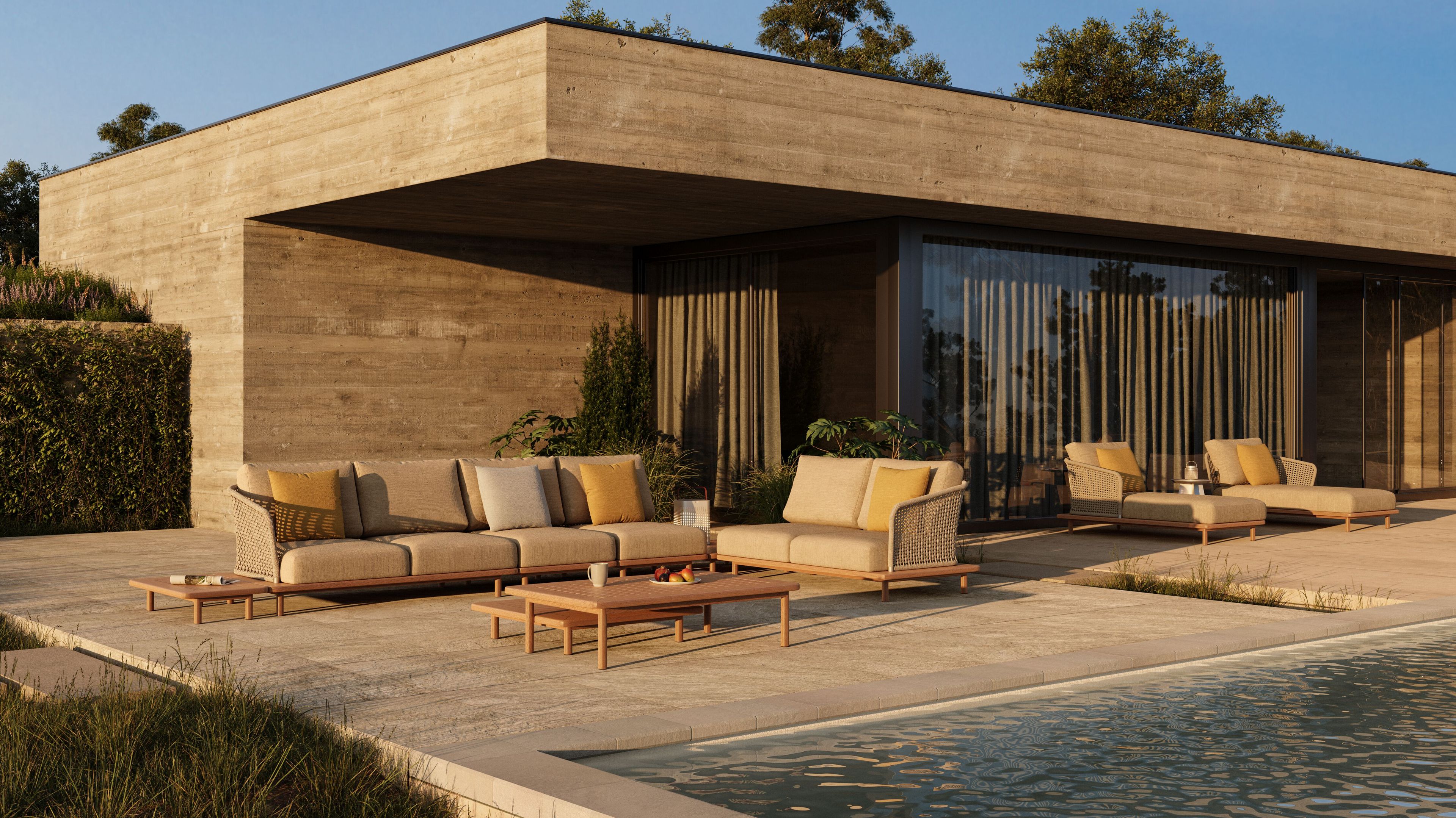 Садовый диван из тикового дерева VINEKO Abrazo ARCH-00153299 - Вид №4