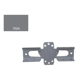 Кронштейн 2 мм оцинкованный Ювента универсальный наружный для крепления профиль-поперечины на столб 60 ППК RAL 7024 графит 10шт