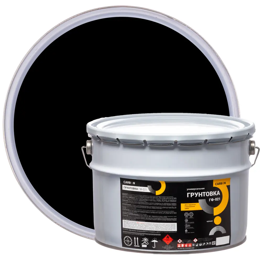 Грунтовка ГФ-021 Carbon черная 10 кг STLM-2083922