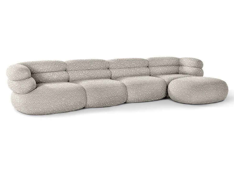 4-местный модульный тканевый диван с полуостровом Knoll Biboni ARCH-00121708 - Вид №6