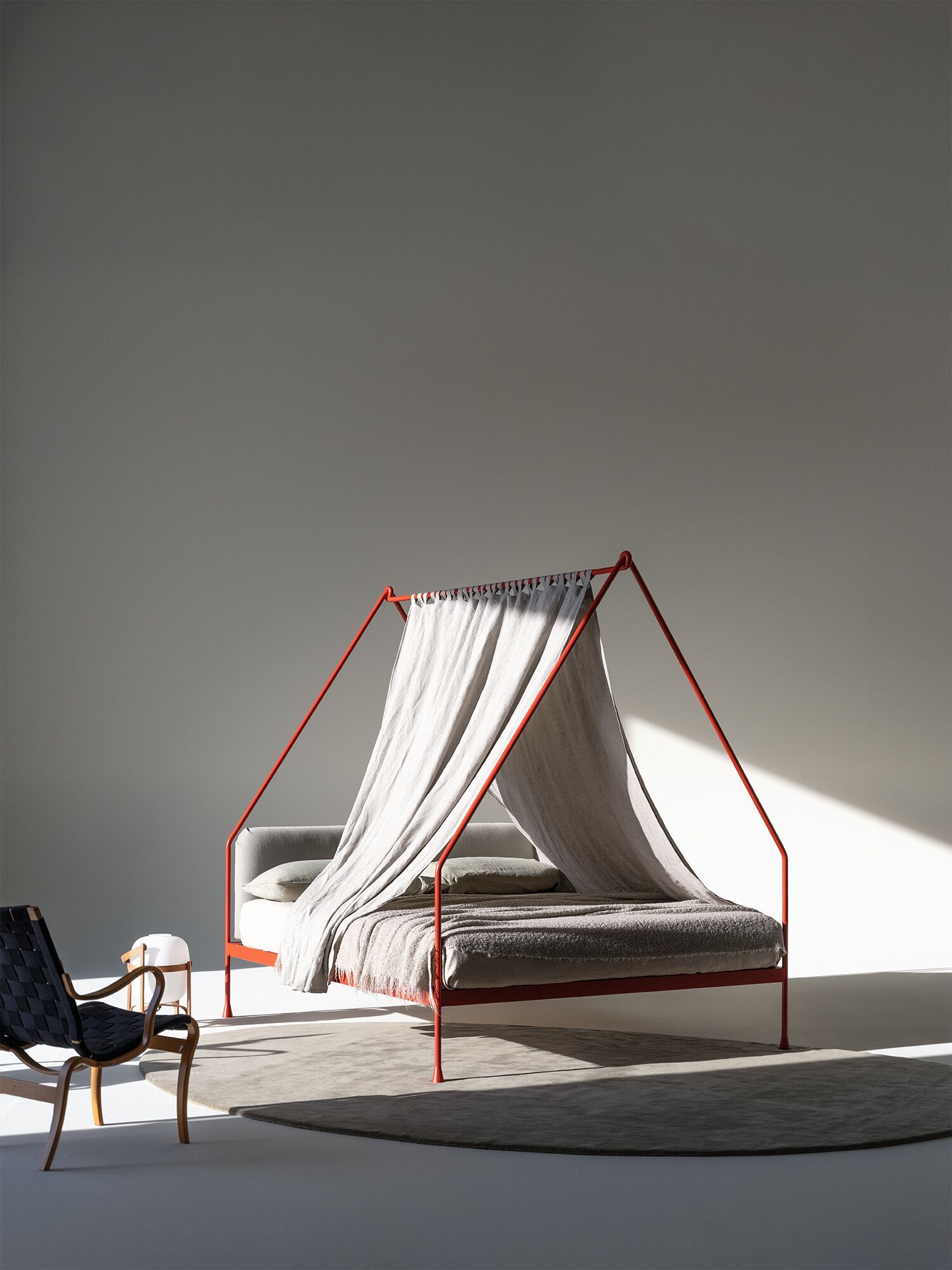 Двуспальная кровать из кованого железа с мягким изголовьем Lispi VETTA ARCH-00085027 - Вид №1