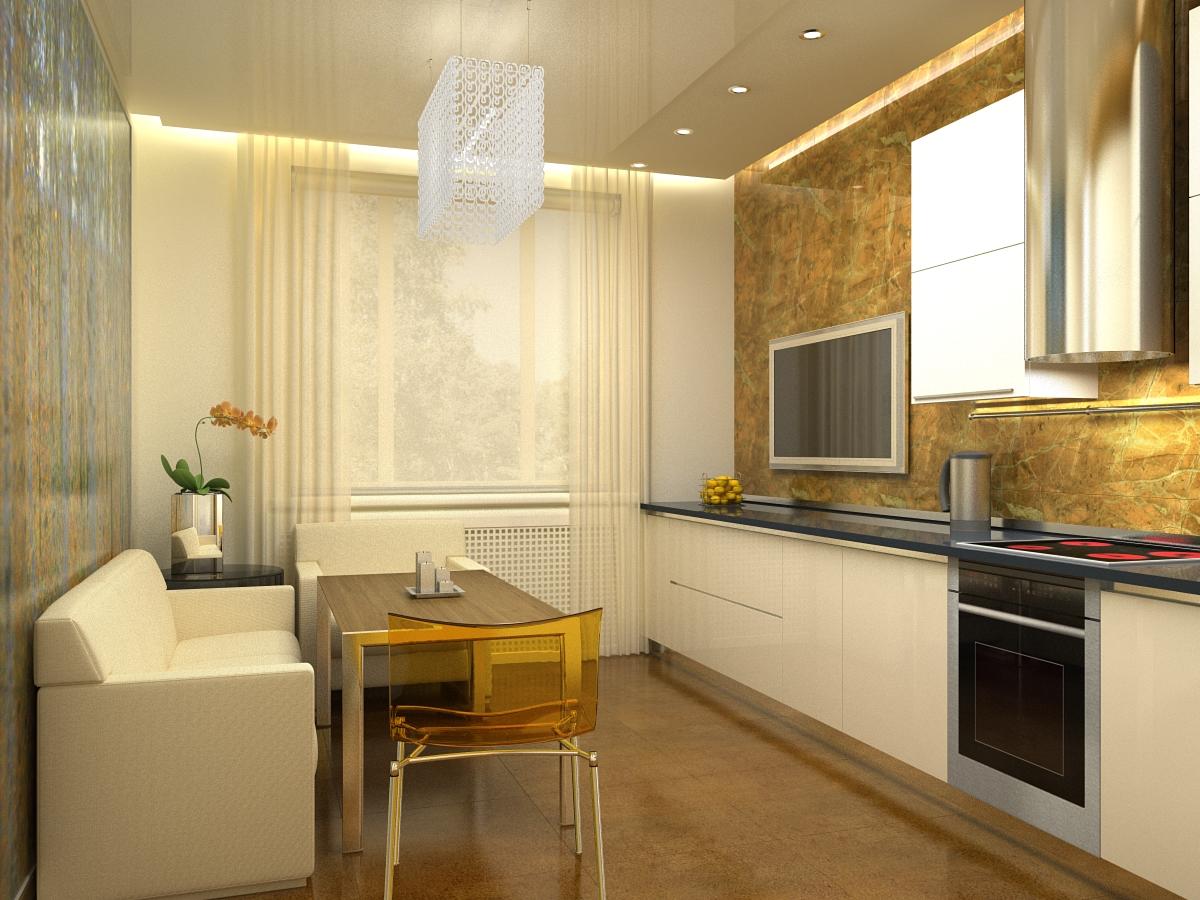 Дизайн кухни площадью 15 кв. м