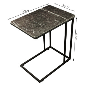 Журнальный столик прямоугольный М 007.0А59 50х35х62 см черный CALLISTO MOBILI