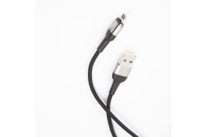 17279292 Дата-кабель US-SJ326 U28 USB - Lightning, 2.4A 1 м магнитный, нейлоновая оплетка УТ000023875 USAMS