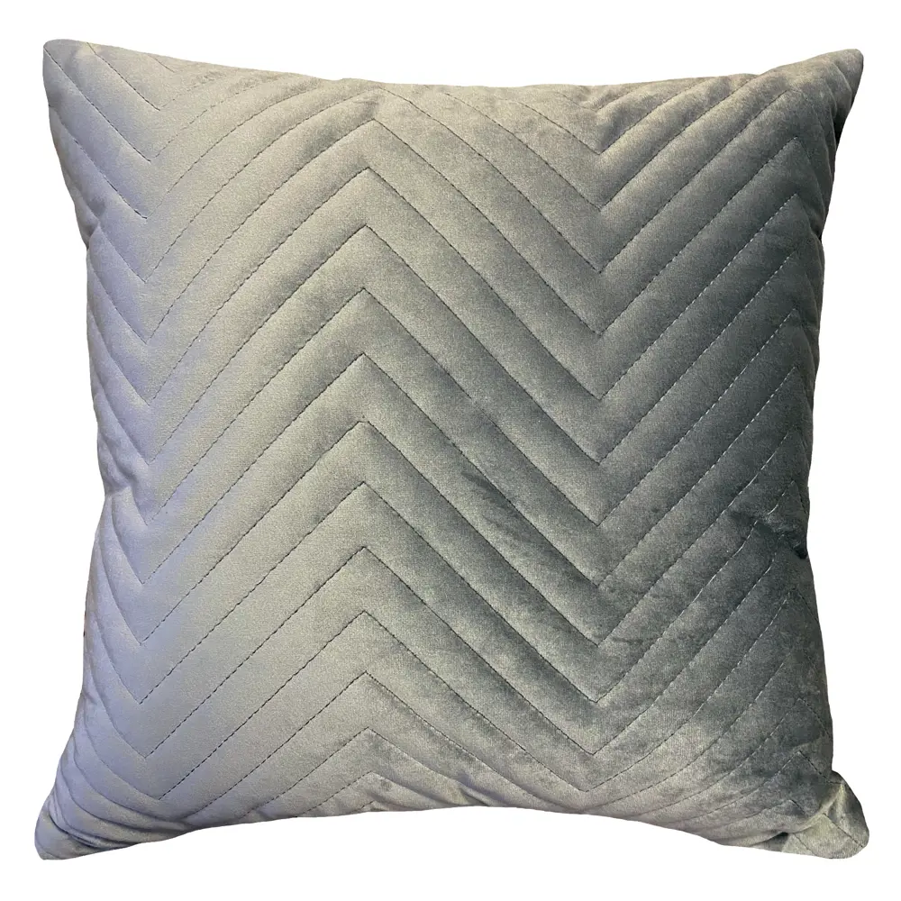 Подушка Seasons Geometric 43х43 см бархат цвет серый STLM-2170072