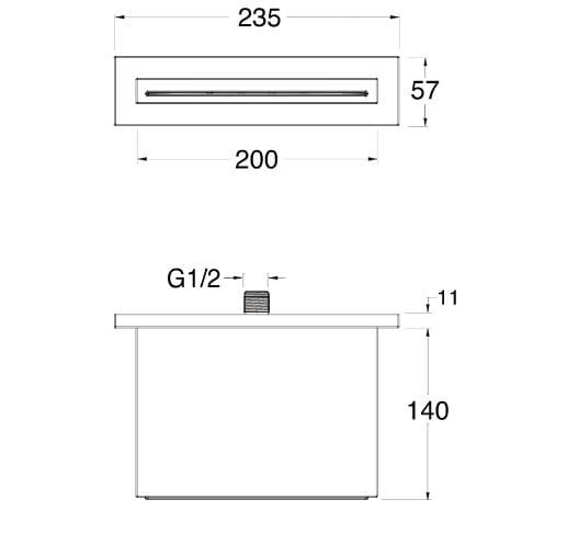 Настенный дозирующий носик из нержавеющей стали CRISTINA Rubinetterie комплектация для душа / ванны / умывальника - Inox collection ARCH-00021044 - Вид №1