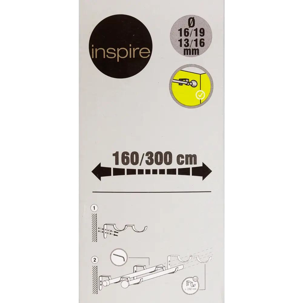 Карниз двухрядный раздвижной Inspire Трапеция 160-300 см цвет белый STLM-2121902 - Вид №8