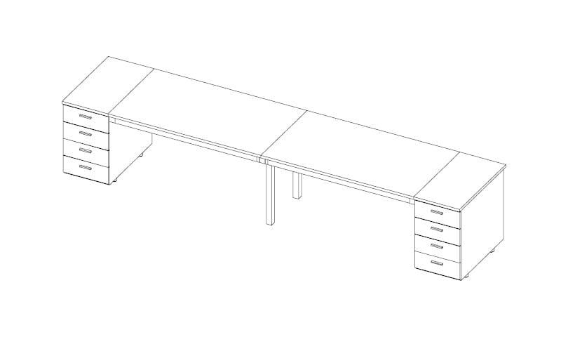 Модульный рабочий стол Quadrifoglio Group дизайн-офис ARCH-00089584 - Вид №20