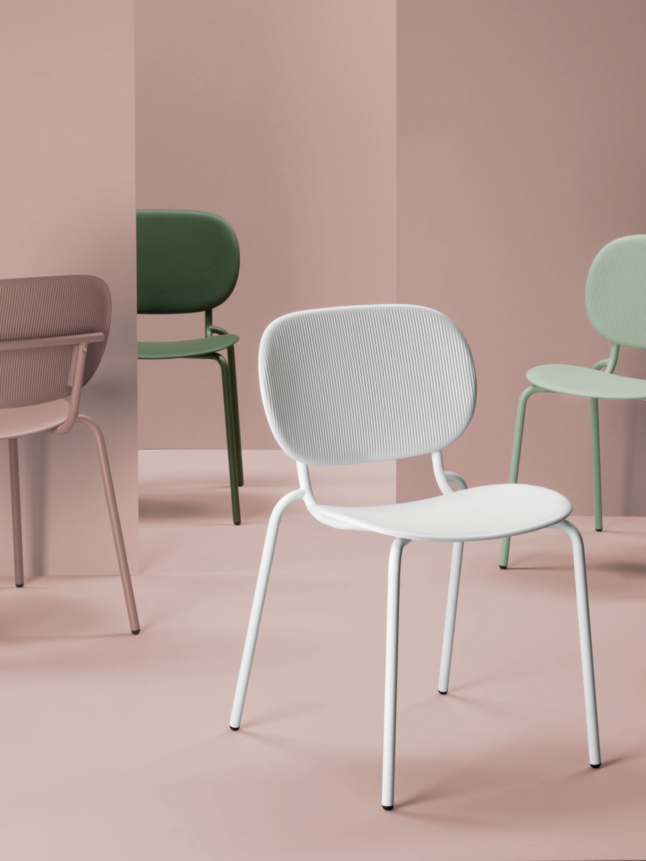 Восстановленный стул инженерного пластика со стальной рамой S-CAB Si-Si ARCH-00032605 - Вид №11