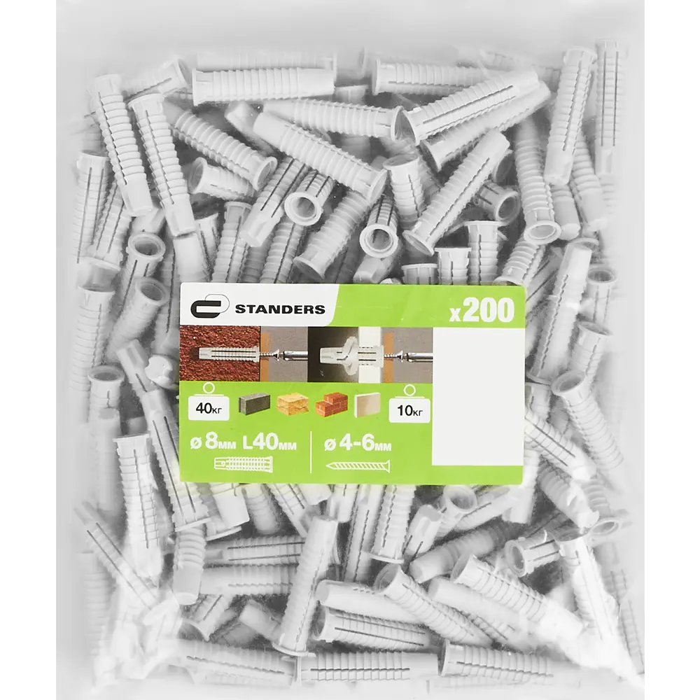 Дюбель универсальный STANDERS PDU N 8×40 мм для надежного крепления (200 шт) 83387865 STLM-0040768 - Вид №5