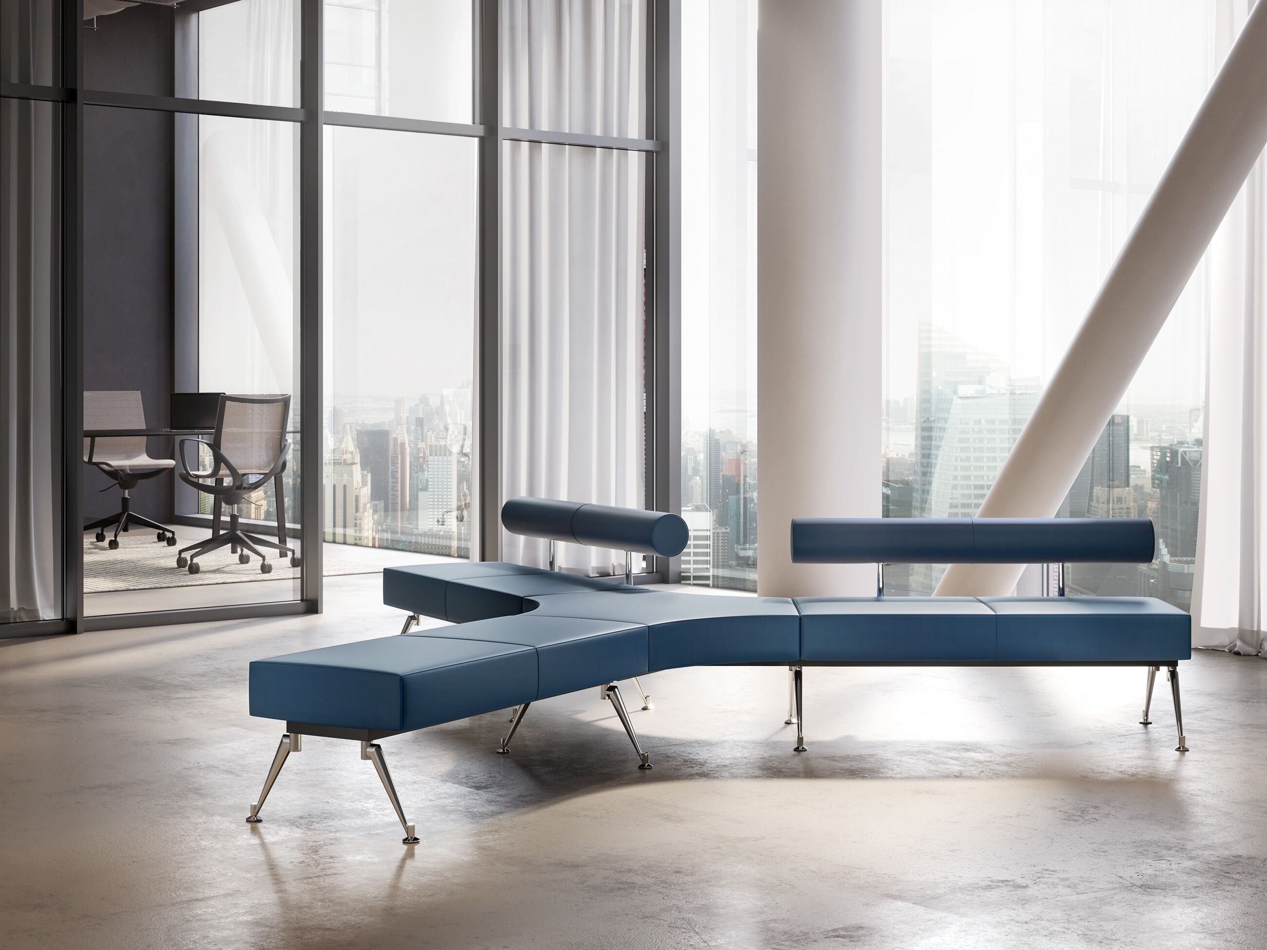 Кожаная скамья со спинкой Kastel Kuros ARCH-00087867 - Вид №5