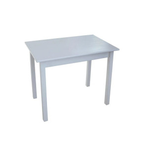 91208292 Кухонный стол прямоугольный stolklass9060bel 90x75x60 см дерево цвет белый STLM-0518300 SOLARIUS
