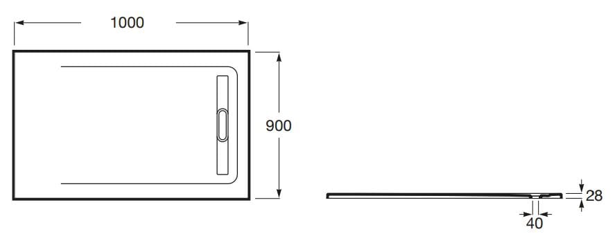 Прямоугольный сверхплоский поддон для душа Stonex® Roca Aquos ARCH-00101045 - Вид №38