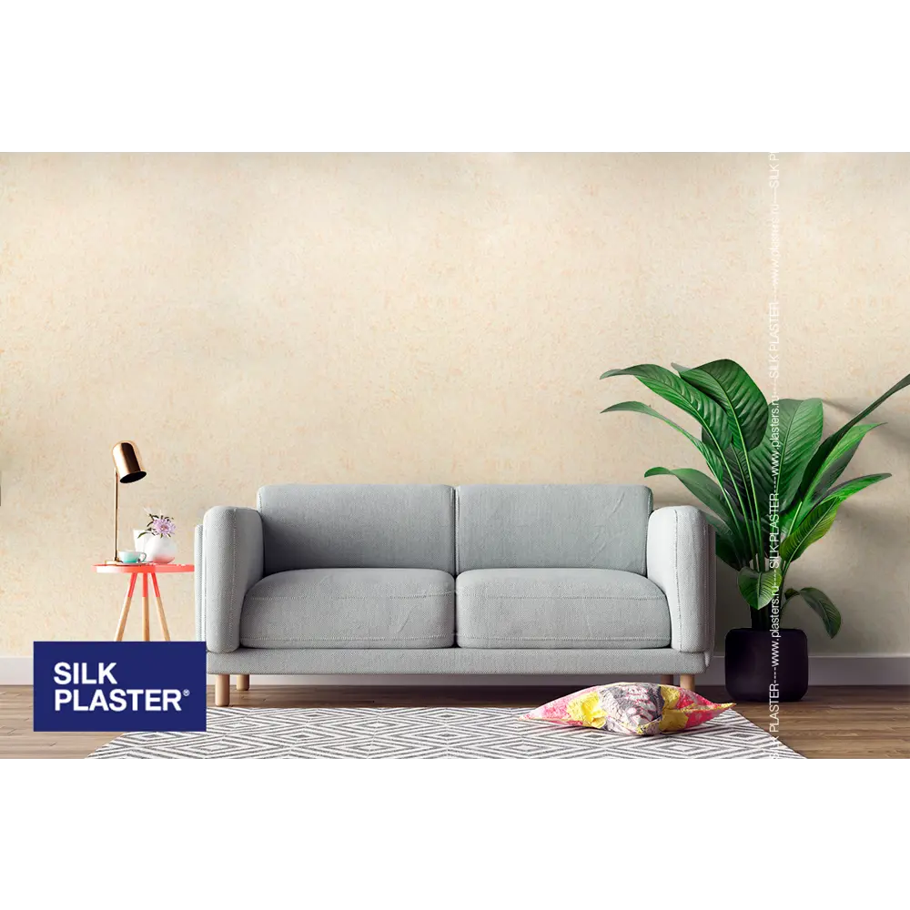 Жидкие обои Silk Plaster Absolute А203 0.7 кг цвет светло-персиковый 82736065 STLM-2113434  - Вид №3