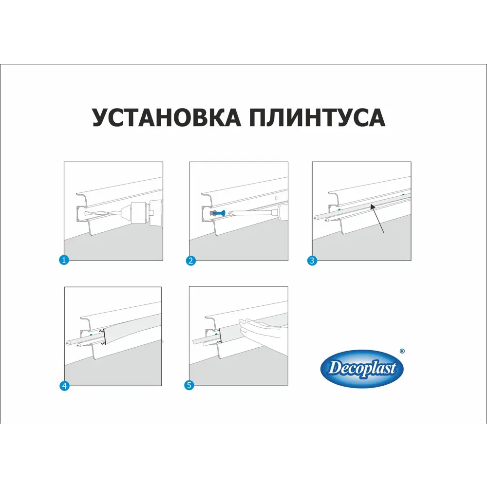 Плинтус напольный ПВХ цвет пепельный 220x23x58 мм 89348890 STLM-2003519 Santreyd  - Вид №4