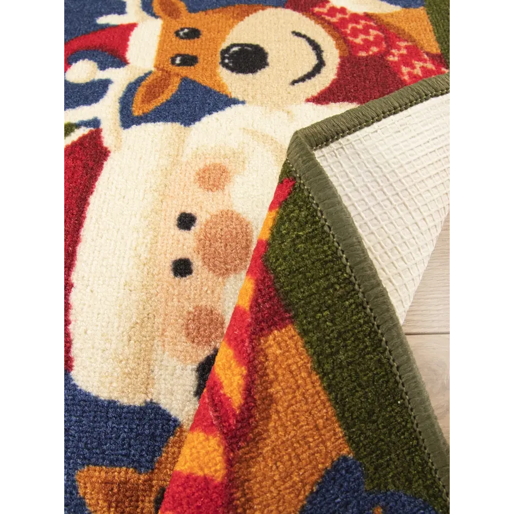 Коврик Дед Мороз и олени 40x60 см нейлон цвет мультиколор CTIM STLM-2056849 - Вид №2