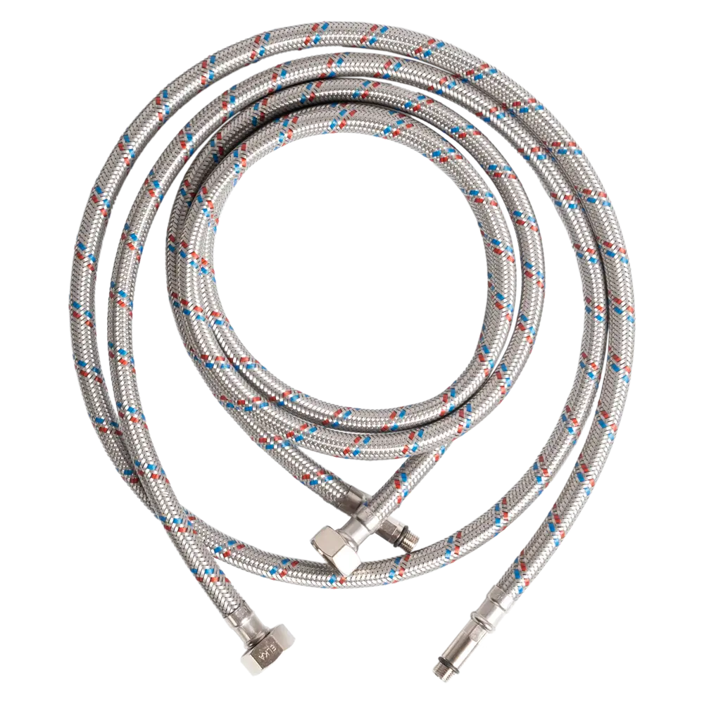 Гибкая подводка для смесителя Elka 1/2"xM10-35 гайка - штуцер 120 см 2 штуки STLM-2003028 - Вид №1