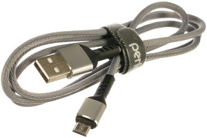 16088727 Кабель USB2.0 A вилка - Micro USB вилка серый длина 1 м. бокс U4806 30 013 259 Perfeo