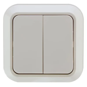 Выключатель накладной Makel SivaUstu 2 клавиши, цвет кремовый
