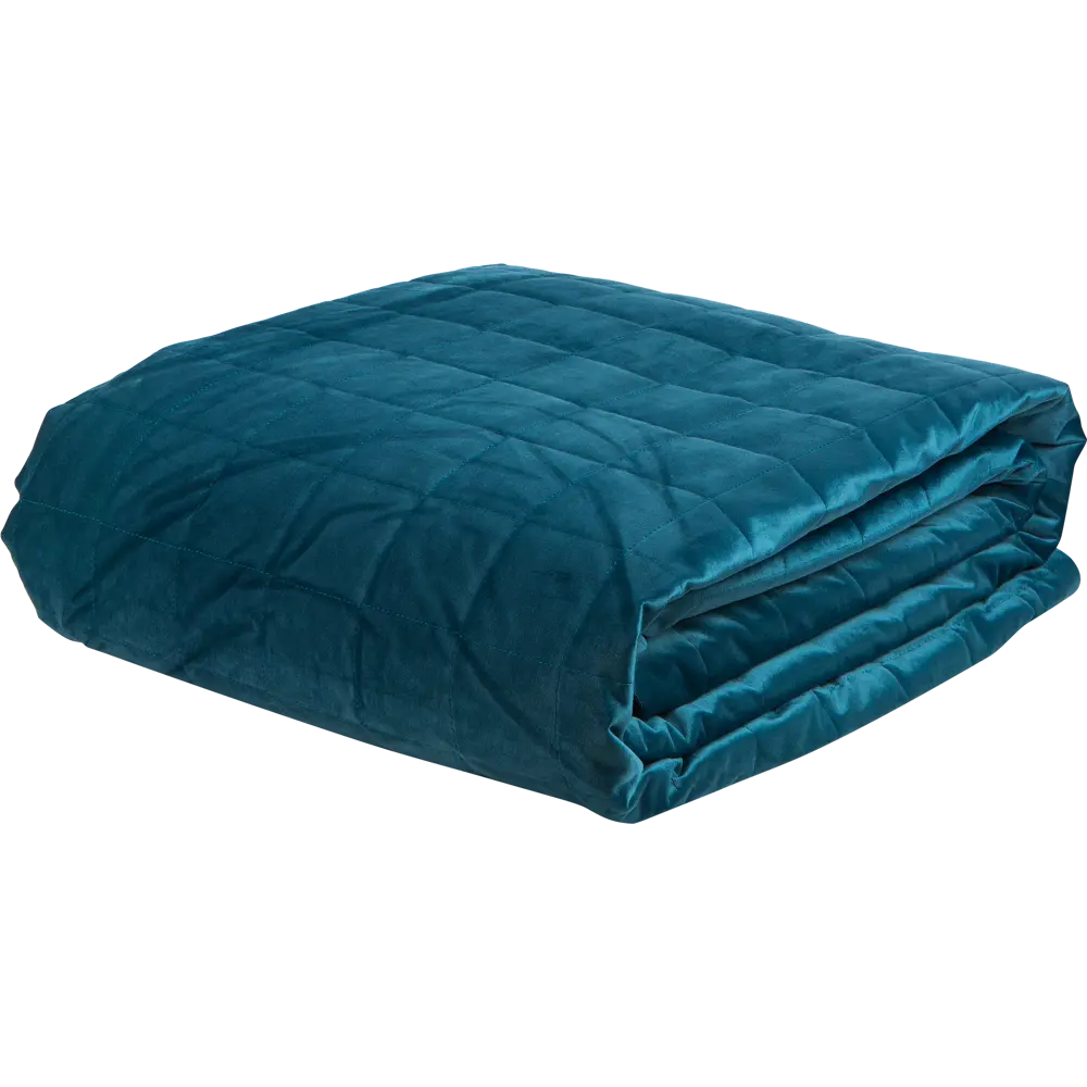 Покрывало Inspire Velvet Etna 220x240 см полиэстер цвет бирюза STLM-2167047