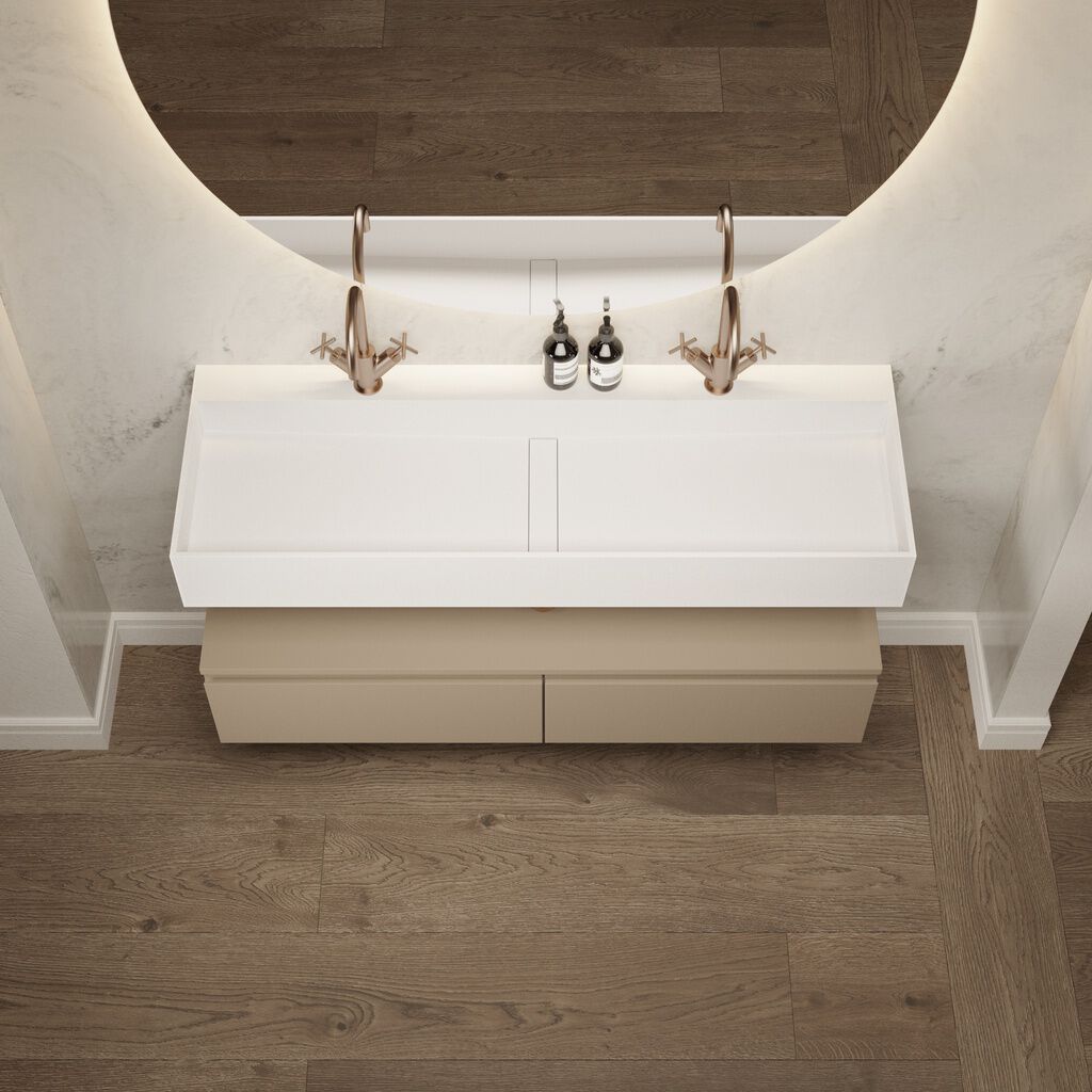 Одиночный подвесной умывальник из минерального камня® RILUXA LAVATERA ARCH-00109764 - Вид №2