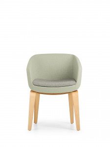 AA5094 Chair with 4 legs fixed wooden base True Design Arca