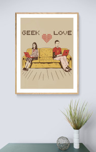 90080913 Плакат Просто Постер Теория Большого Взрыва - Geek Love 90x120 в подарочном тубусе 311839703351 STLM-0104837 Santreyd