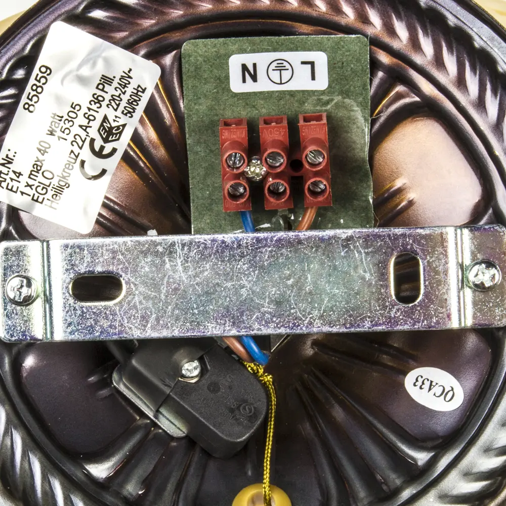 Бра Marbella 1xE14x40 Вт, металл/стекло, цвет бронза/белый Eglo STLM-2078693 - Вид №1