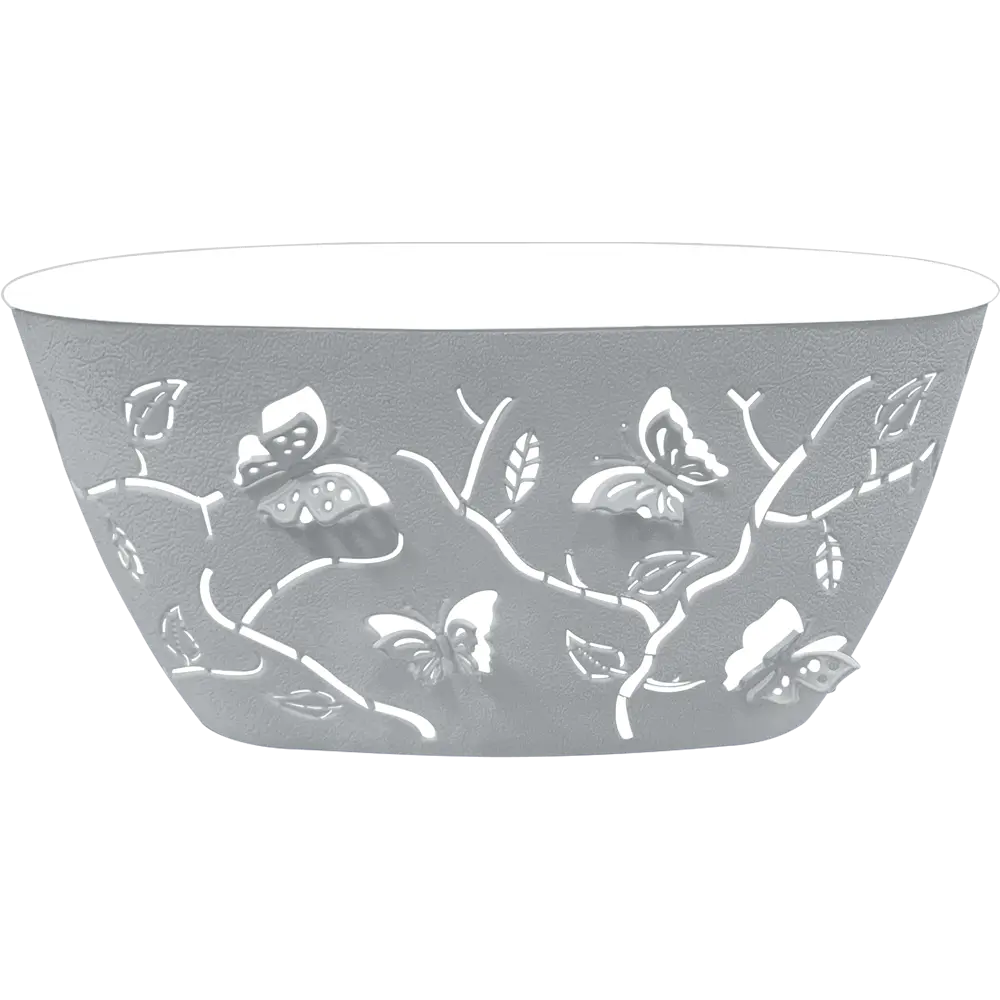 Горшок Plast Team Butterflies 300x150 мм 4 л серый шторм Santreyd STLM-2097154 - Вид №1