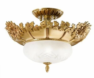Possoni Illuminazione Полуоткрытое французское золото со стеклом Rose 700/4sf