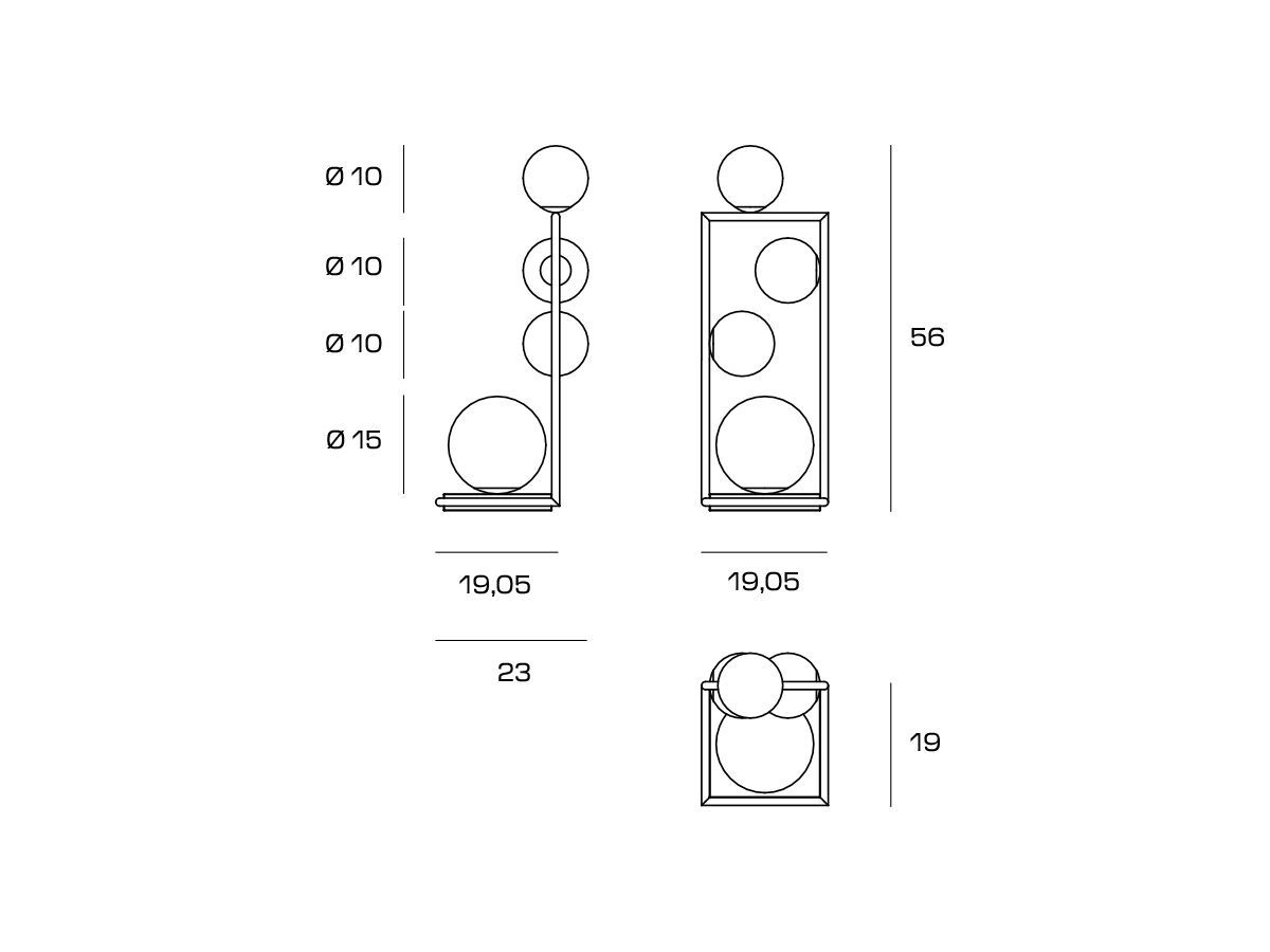 Светодиодная настольная лампа из стали и стекла с диммером Miloox Buble ARCH-00101992 - Вид №3