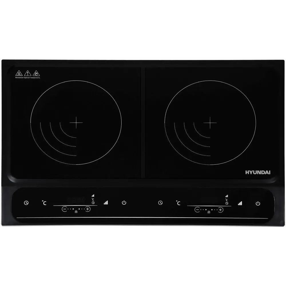 Индукционная плита Hyundai HYC-0107 59x7.4x37 см 2 комфорки цвет черный Santreyd STLM-2135071