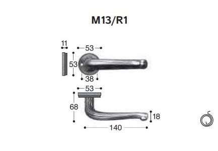 Бронзовая ручка на розетке GIARA ART DESIGN-BRONZE Империя ARCH-00042596