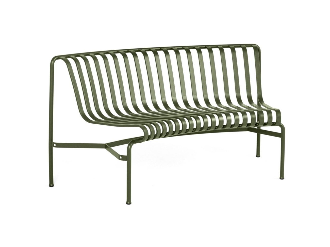Стальная садовая скамейка с порошковым покрытием со спинкой Hay Палисад ARCH-00074175