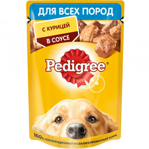 ПР0053689*28 Корм для собак Курица в соусе пауч 85г (упаковка - 28 шт) PEDIGREE