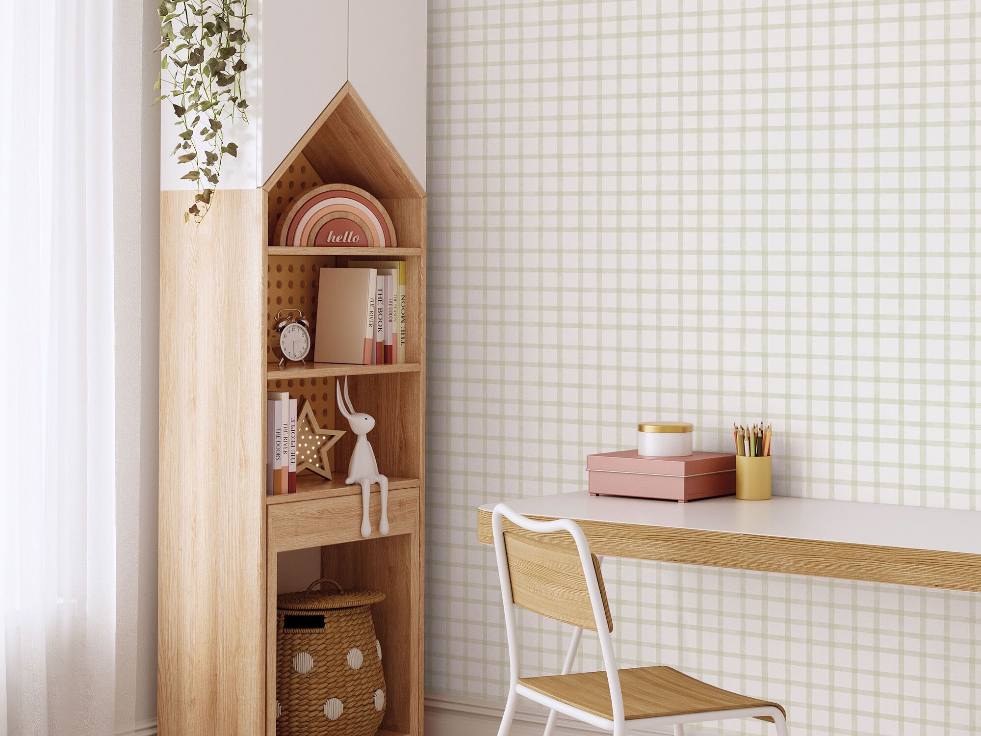 Клетчатые обои для детей ICH Enzo ARCH-00112303