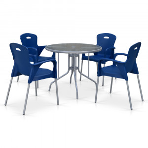 TD90/XRF065BB-Blue 4Pcs Комплект мебели для кафе TD90/XRF065BB-Blue (4+1) Afina