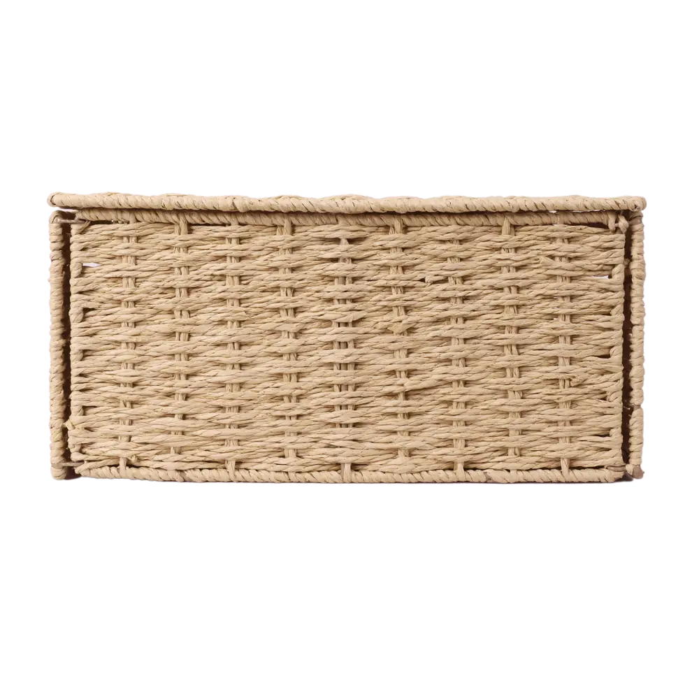 Корзина с крышкой Konsensa 31x23x15 см бумага цвет бежевый STLM-2064768 - Вид №2