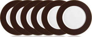 10665751 Lenox Набор из 6 тарелок подстановочных Lenox "Маркеса" 30см (коричневый) Фарфор костяной