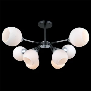 91807340 Люстра на штанге Illumico Нет Il0715-8csq-24 bk cr libra 8 лампа 16 м² цвет черный STLM-1437417